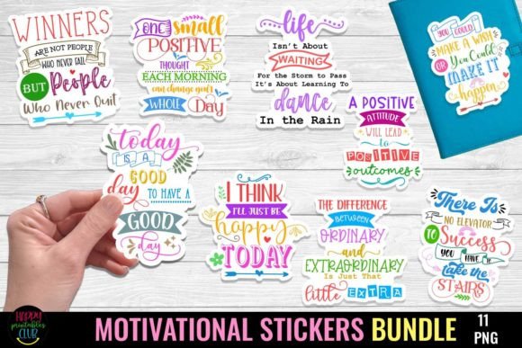 Download Motivational Positivity Stickers Bundle - Positivity stickers Collection