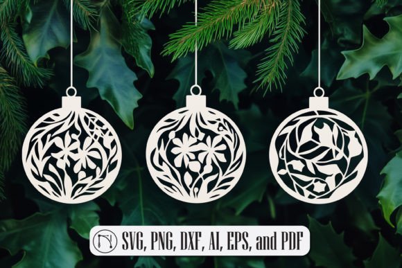 Download Paper-Cut Christmas Balls SVG Cut File - Premium Resources